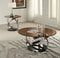 Olly Coffee Table, Satin, Black & Smoky Glass